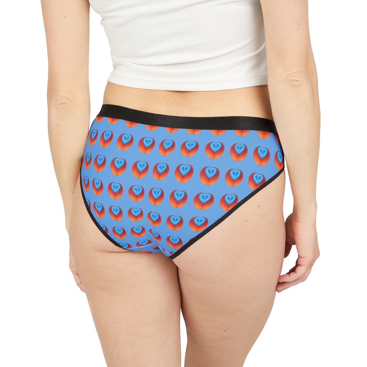 Blue Heart Peach Vibrant Women's Underwear