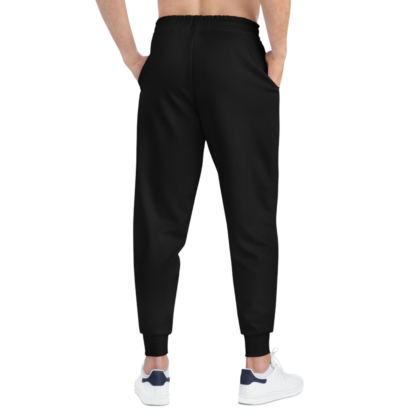 Menacing Eyes Black Joggers – Minimalist Focus Edition