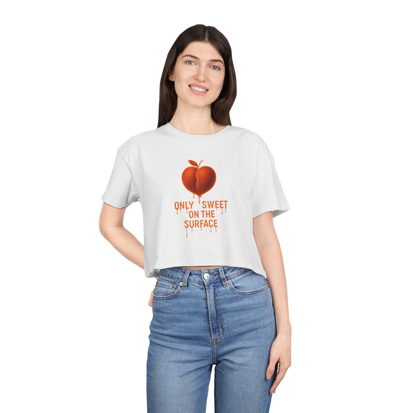 Heartbreaker Women's Crop Tee, Cute Summer Top, Trendy Graphic Shirt, Gift for Her, Valentine's Day Outfit