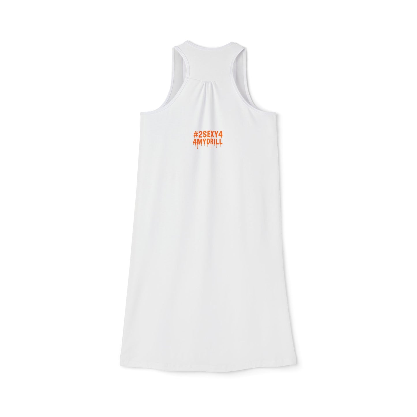 Dripping Peach Heart Women's Racerback Dress, Casual Summer Dress, Autumn Outfit, Layered Dress for Holidays, Pumpkin Lover Apparel