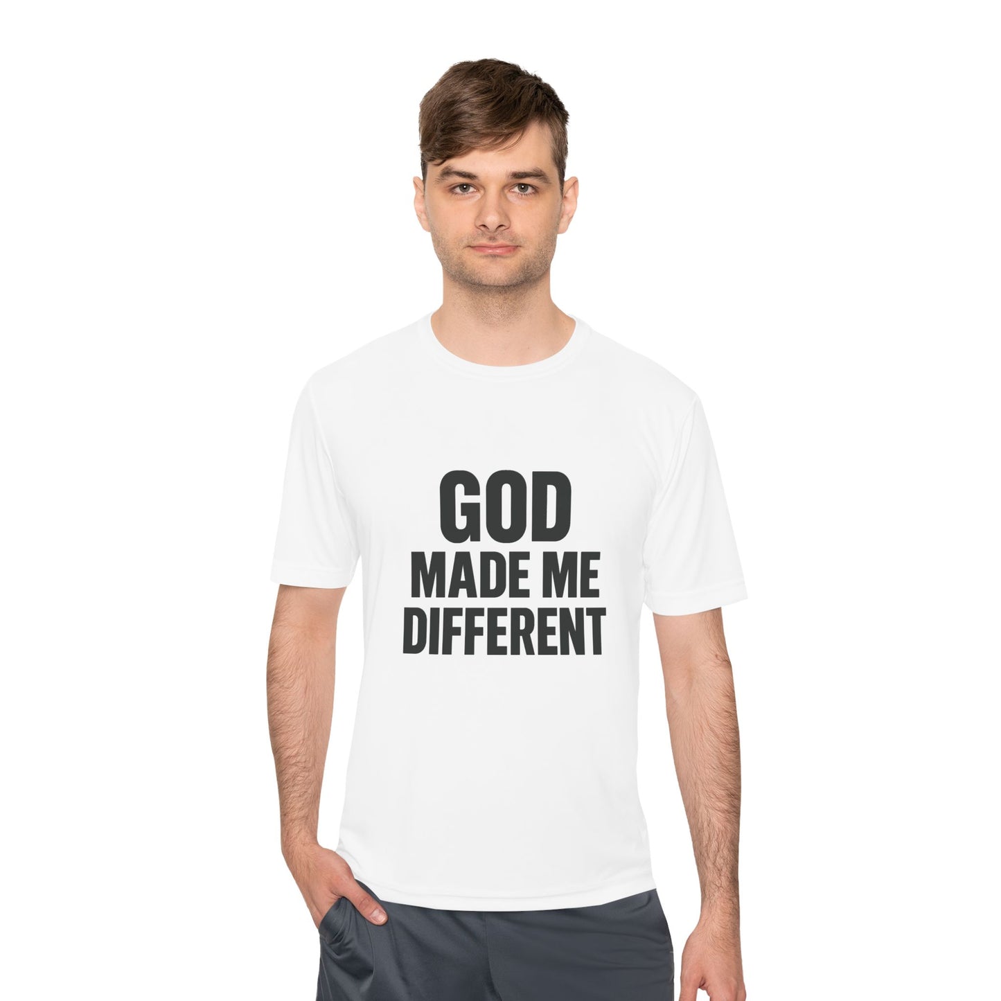 God Made Me Different – Moisture-Wicking Performance Tee