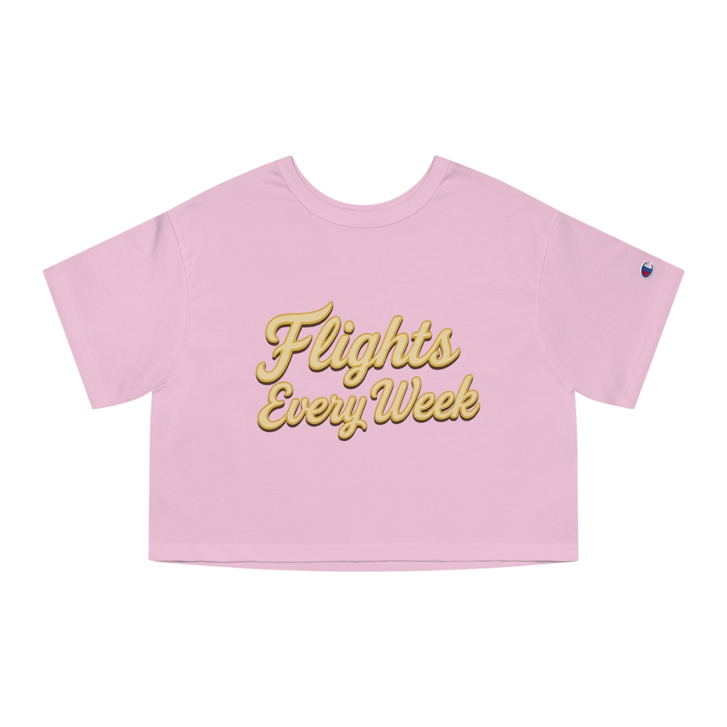 “Flights Every Week” Cropped Streetwear Tee – Champion Edition
