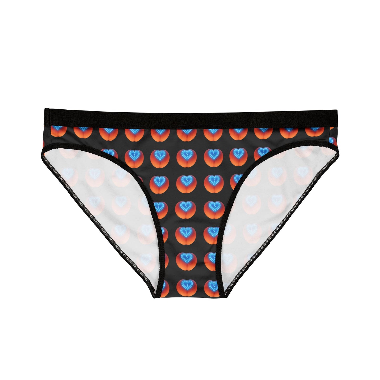Black Peach Heart Women's Underwear
