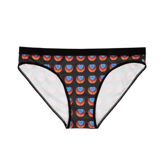 Black Peach Heart Women's Underwear