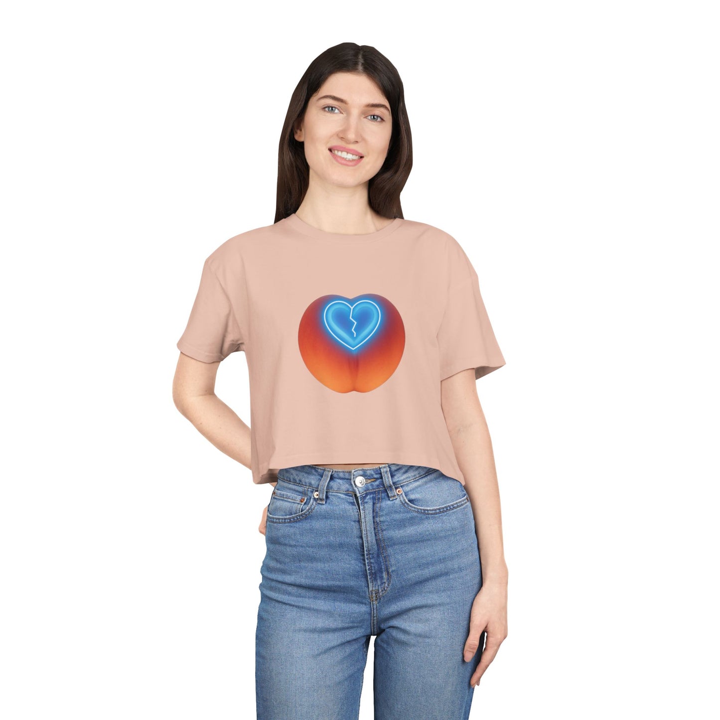 Heartbreaker Women's Crop Tee, Cute Summer Top, Trendy Graphic Shirt, Gift for Her, Valentine's Day Outfit