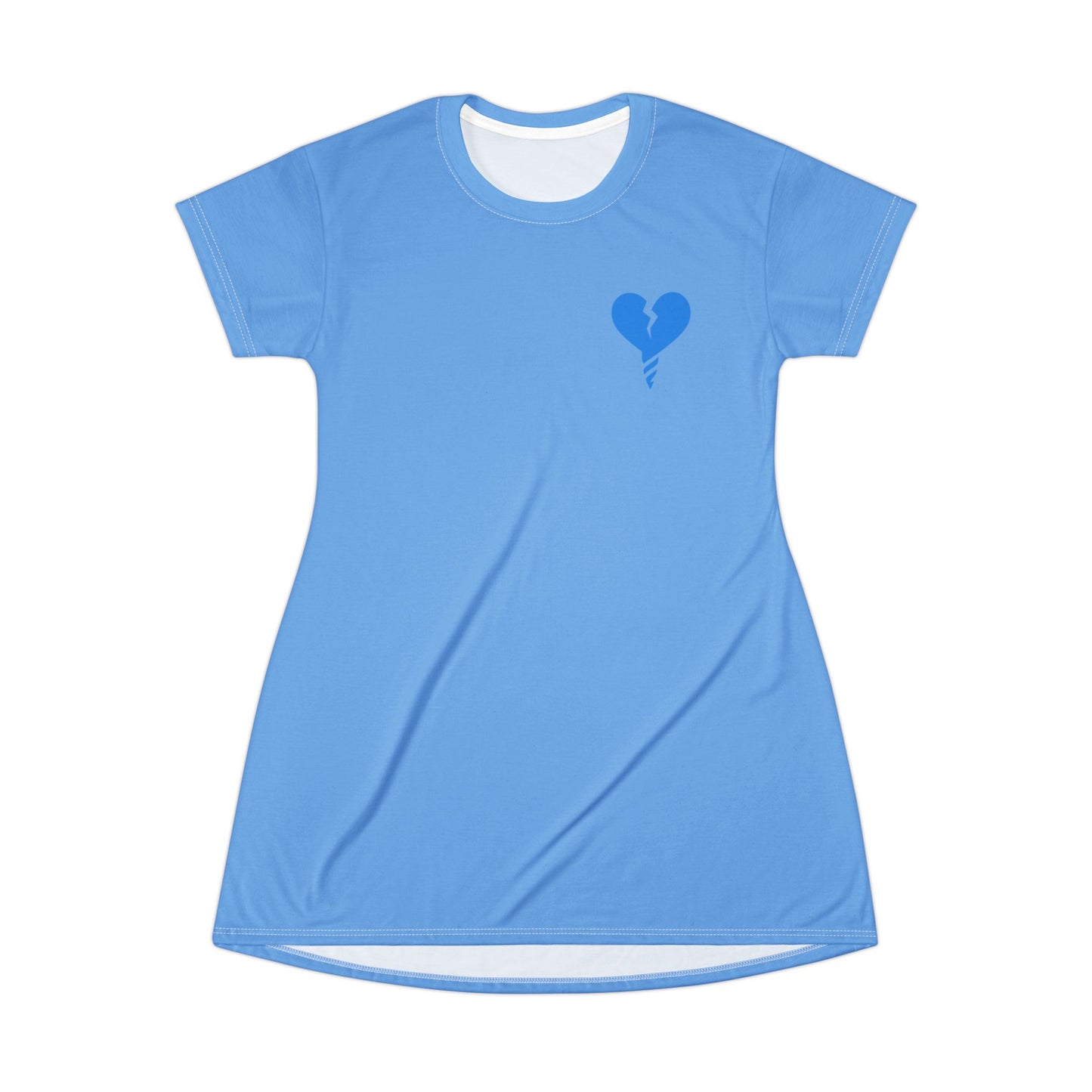 Drill Peach Graphic T-Shirt Dress, Casual Summer Dress, Gift for Her, Beachwear, Everyday Wear