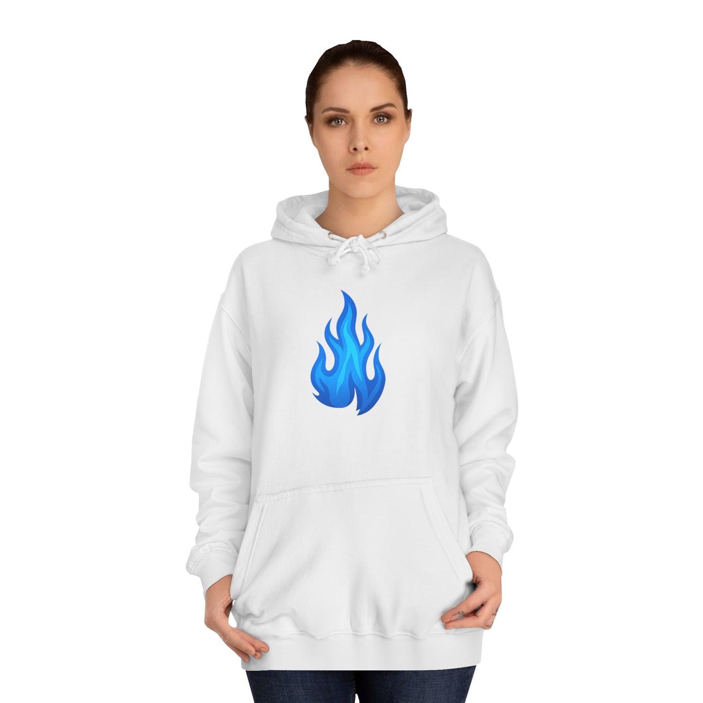 Blue Flame Emoji Hoodie – Bold Color Edition