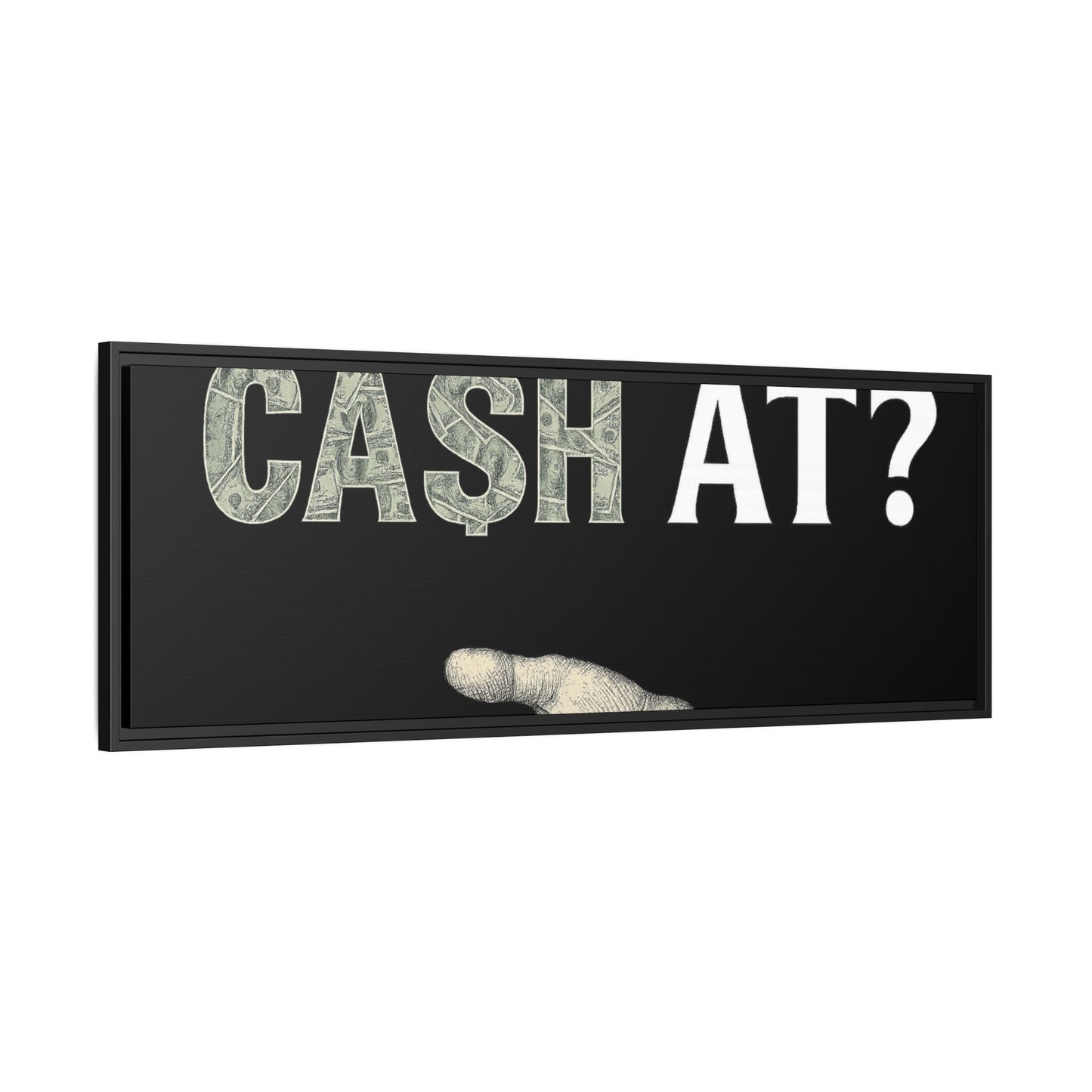 Framed Wall Art - Where My Cash At?, Money Decor, Funny Home Accent, Gift for Friends, Financial Humor