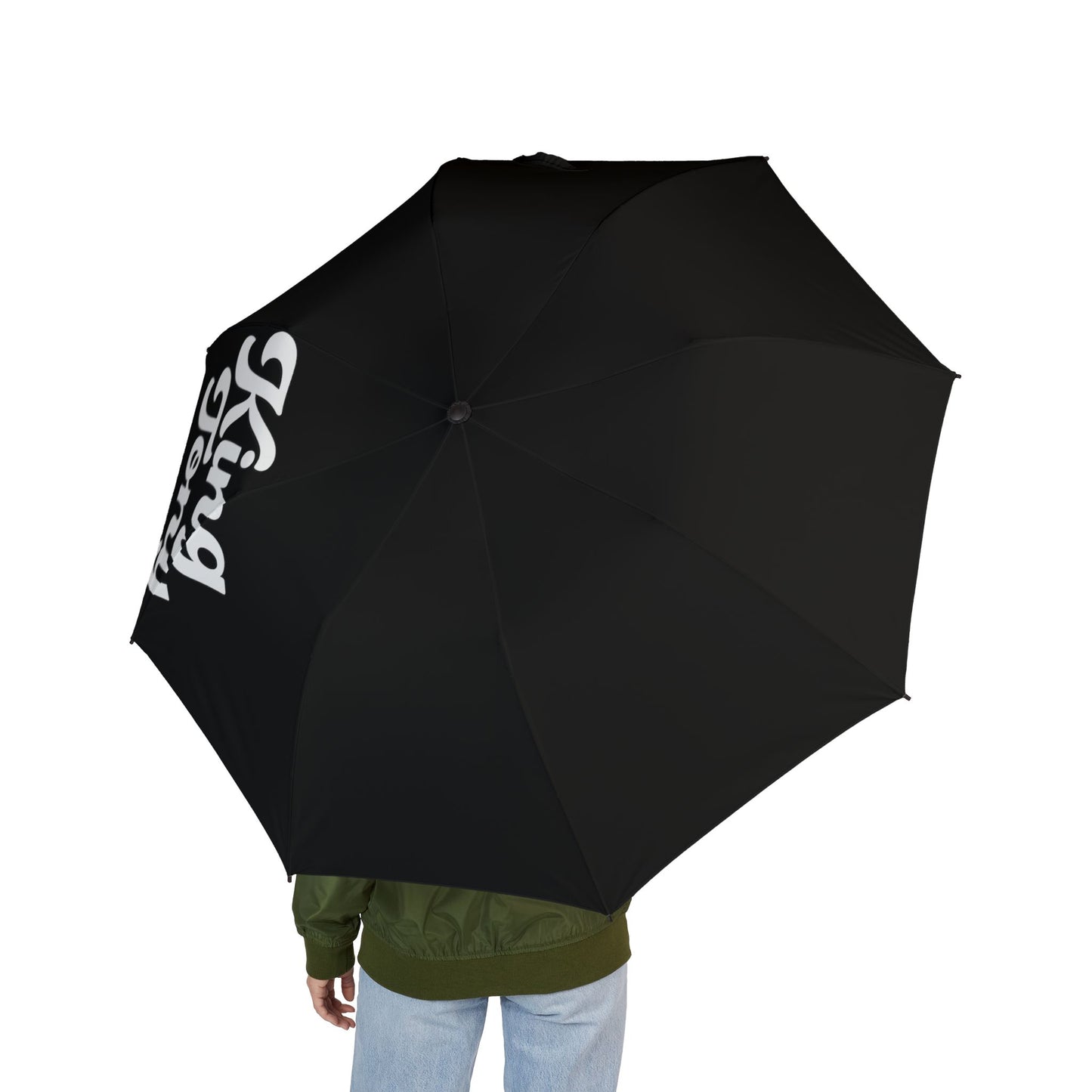 King Tony Semi-Automatic Umbrella, Stylish Rain Gear, Gift for Entrepreneurs, Black Folding Umbrella, Urban Lifestyle Accessory