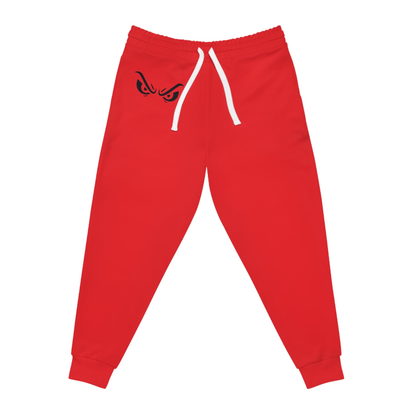 Menacing Eyes Red Joggers – Standout Hustle Edition