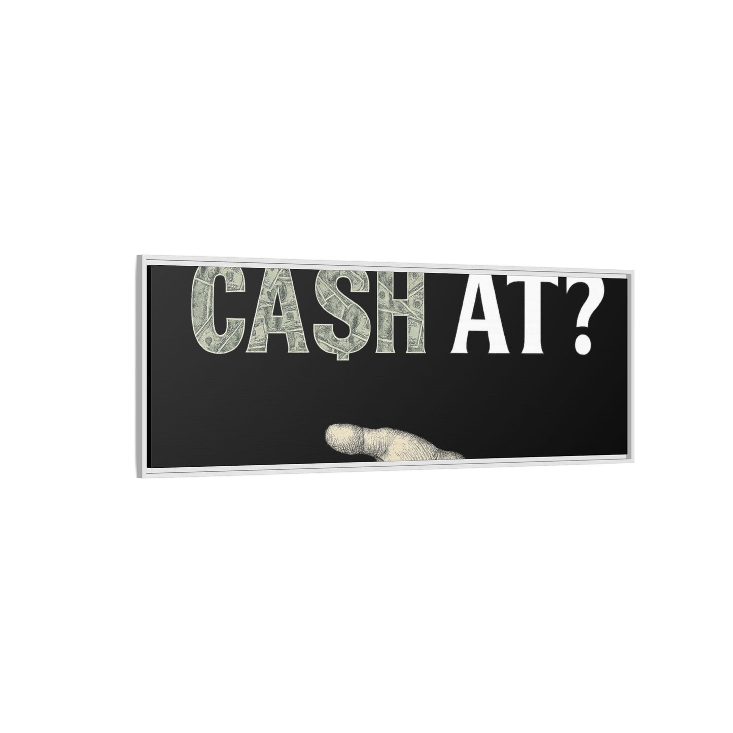 Framed Wall Art - Where My Cash At?, Money Decor, Funny Home Accent, Gift for Friends, Financial Humor