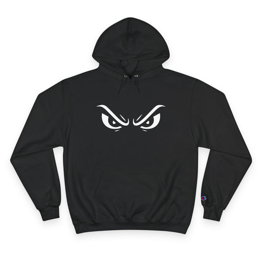 Menacing Eyes Champion® Hoodie – Unbreakable Focus Edition