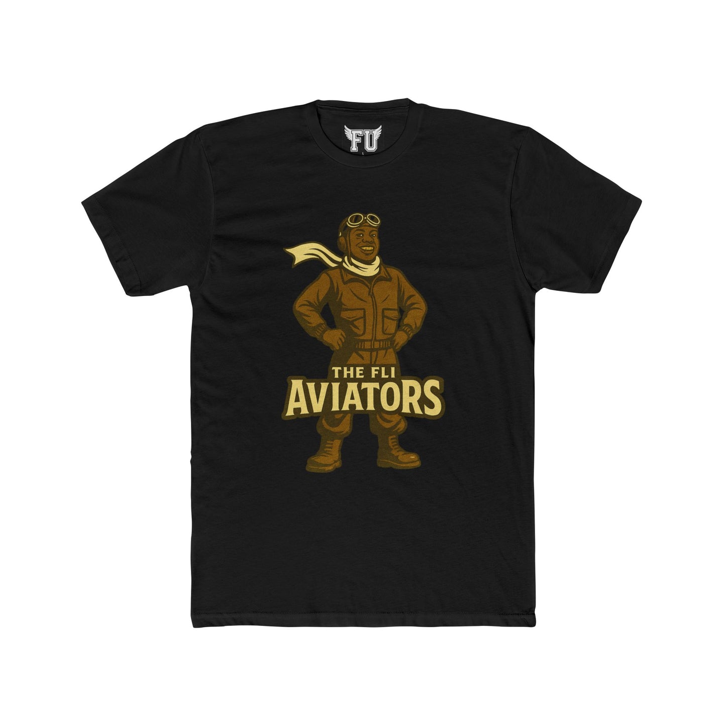 Fli University Aviators Mascot Tee – Retro Bomber Design