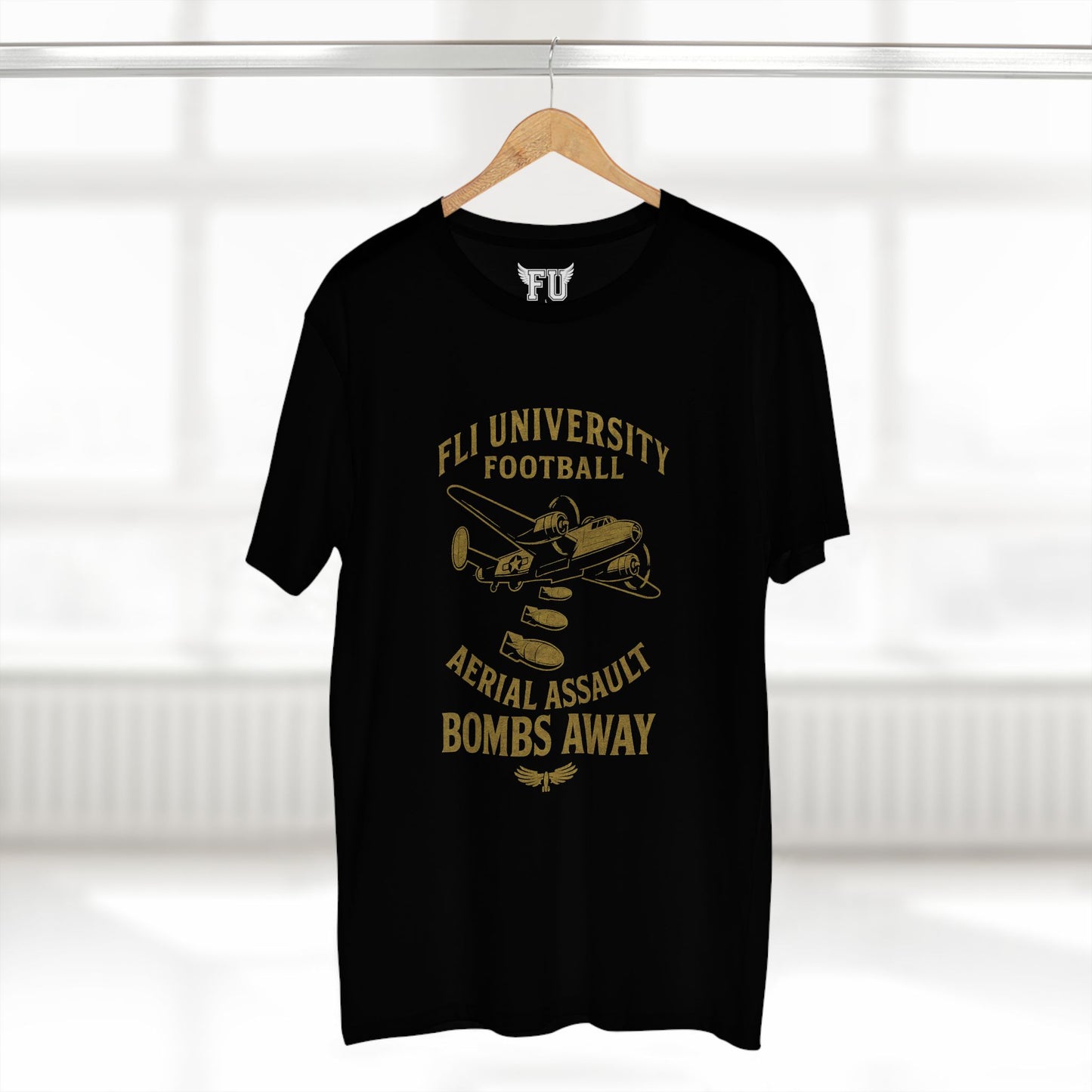 FLI University Football “Bombs Away” Staple Tee – Aerial Assault Edition