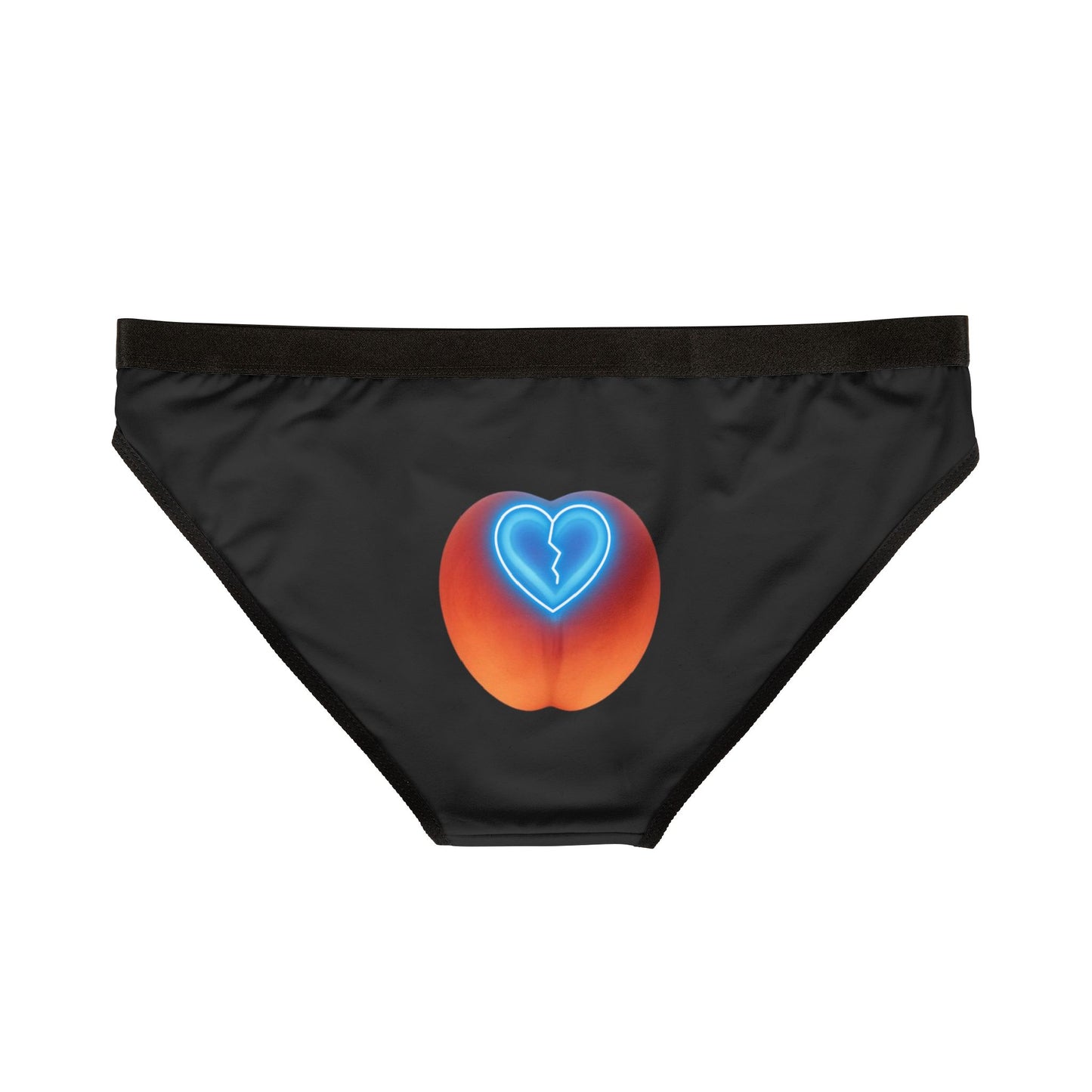 Black Peach Heart-Graphic Women's Underwear