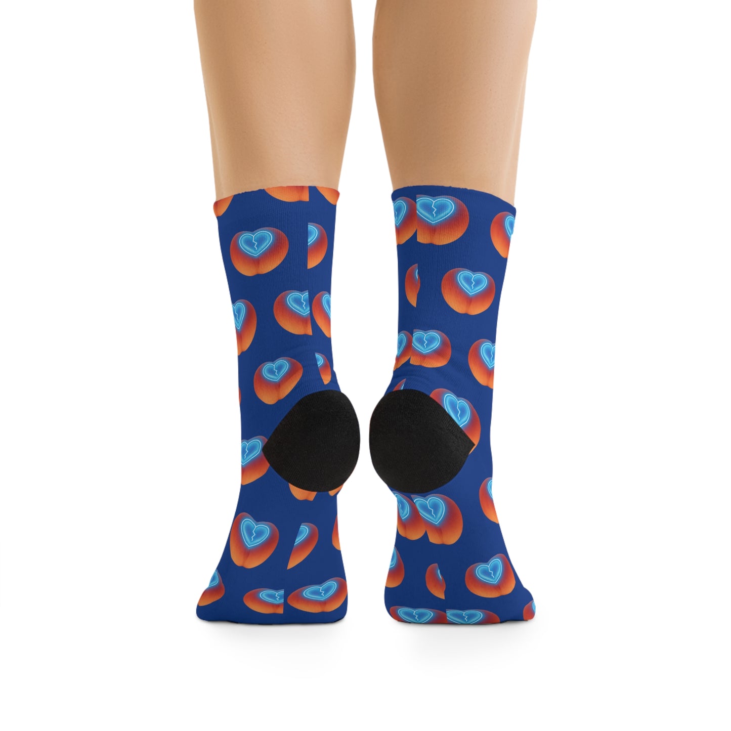 Peach heart socks