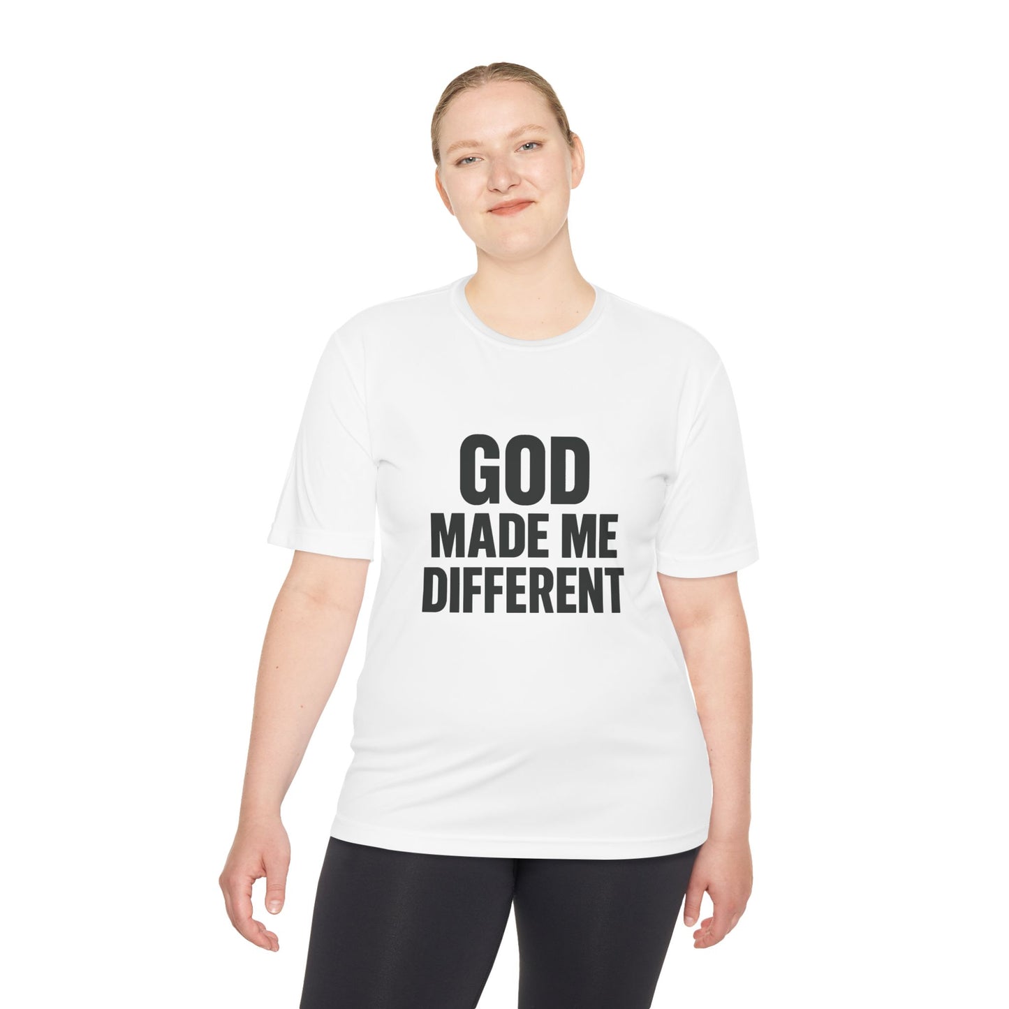 God Made Me Different – Moisture-Wicking Performance Tee