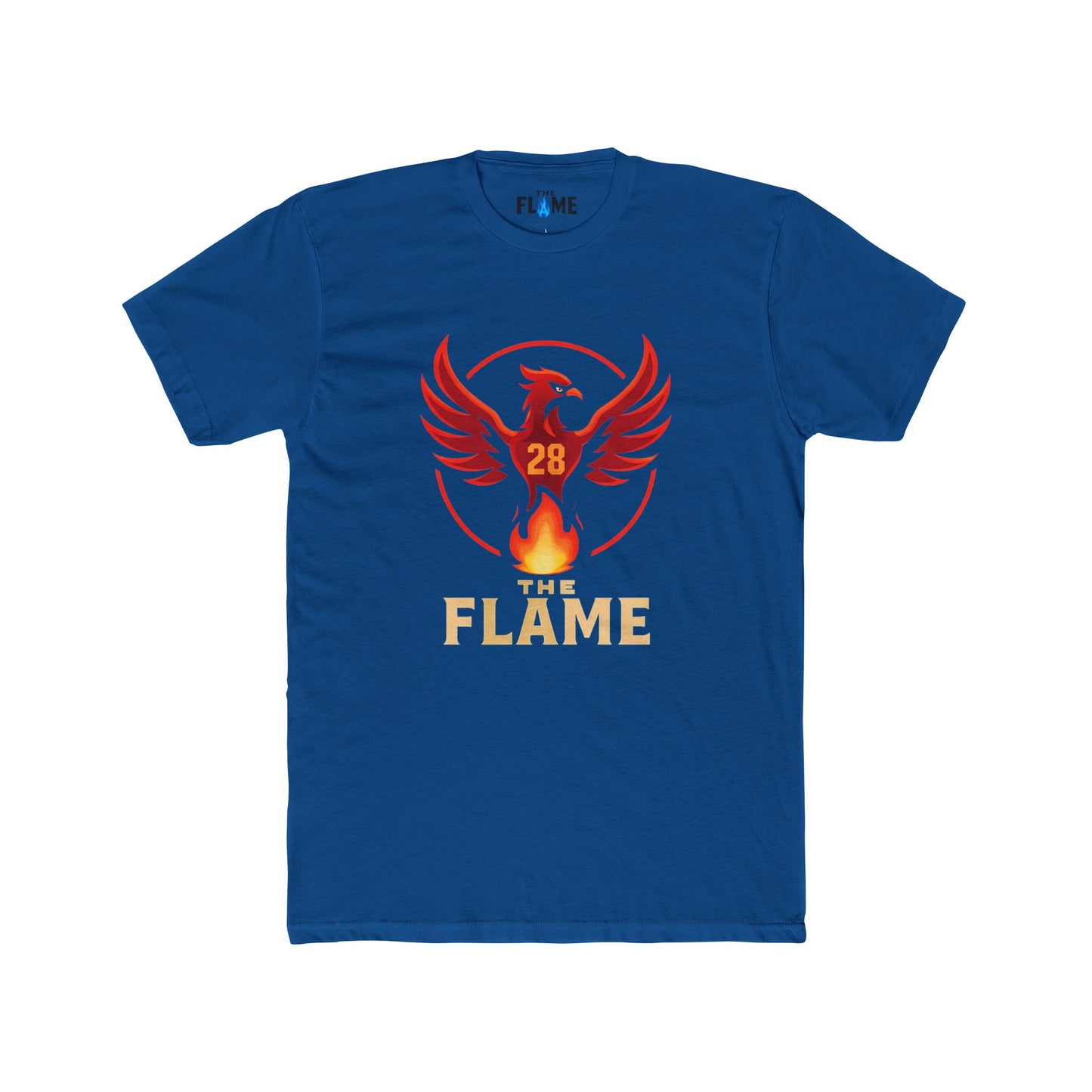 Red Phoenix Flame Bird #28 Unisex Cotton Tee | Bold Athletic Graphic