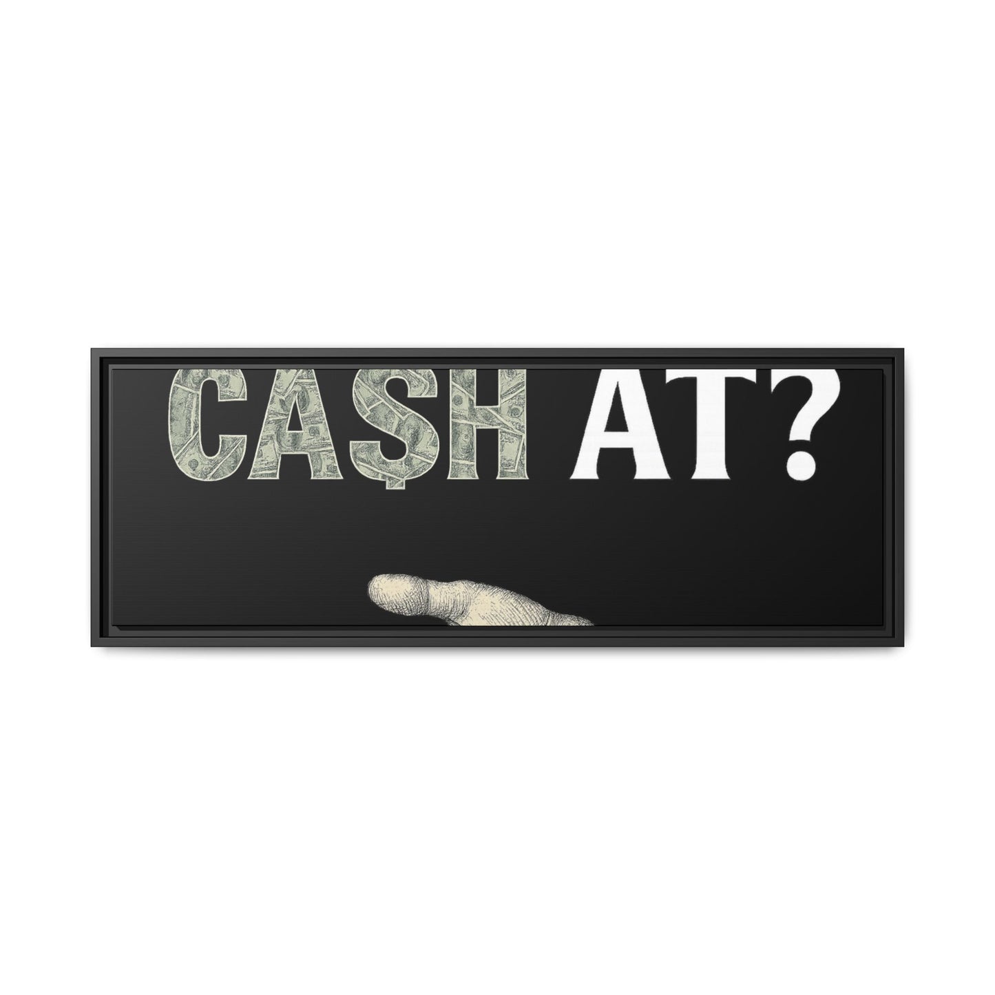 Framed Wall Art - Where My Cash At?, Money Decor, Funny Home Accent, Gift for Friends, Financial Humor