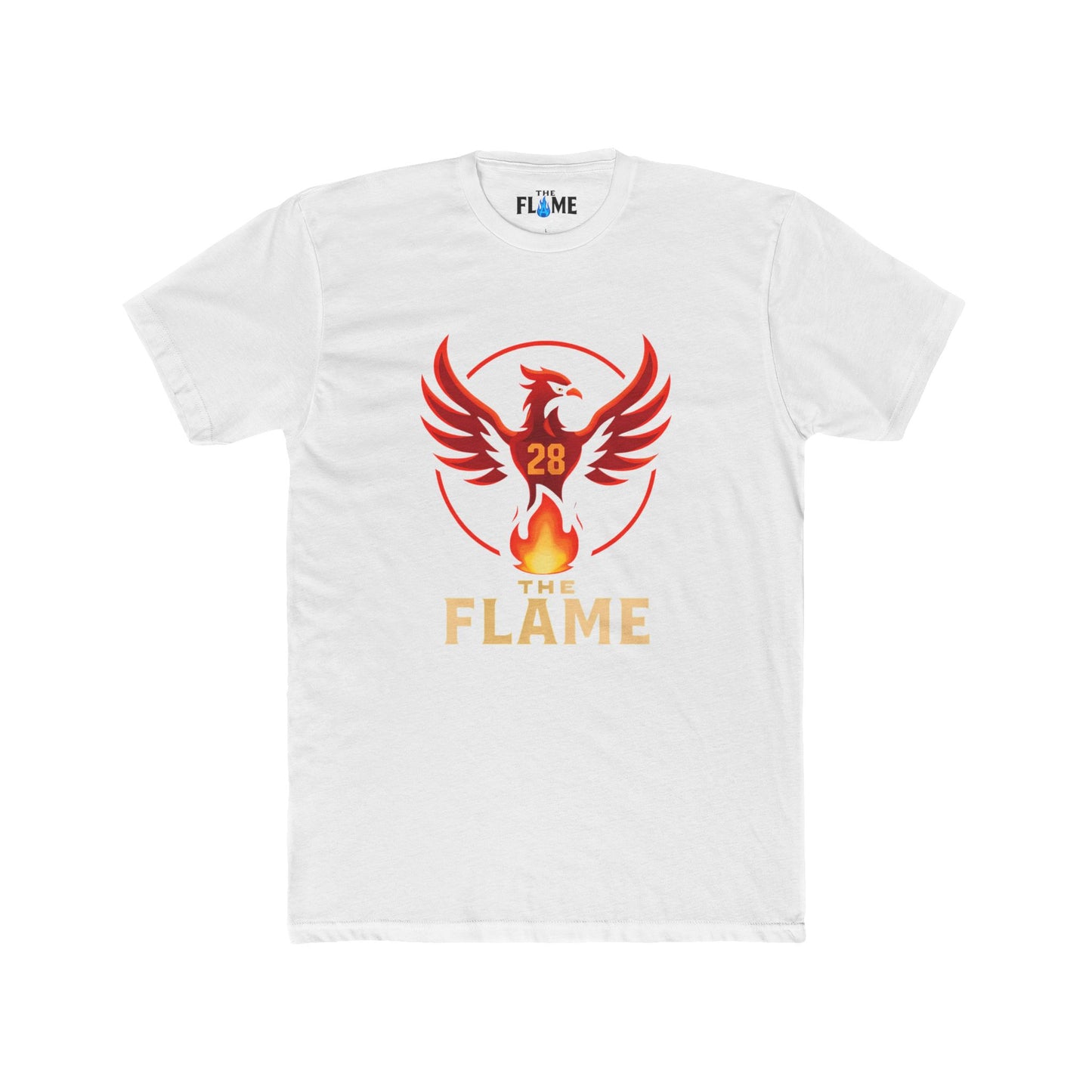 Red Phoenix Flame Bird #28 Unisex Cotton Tee | Bold Athletic Graphic