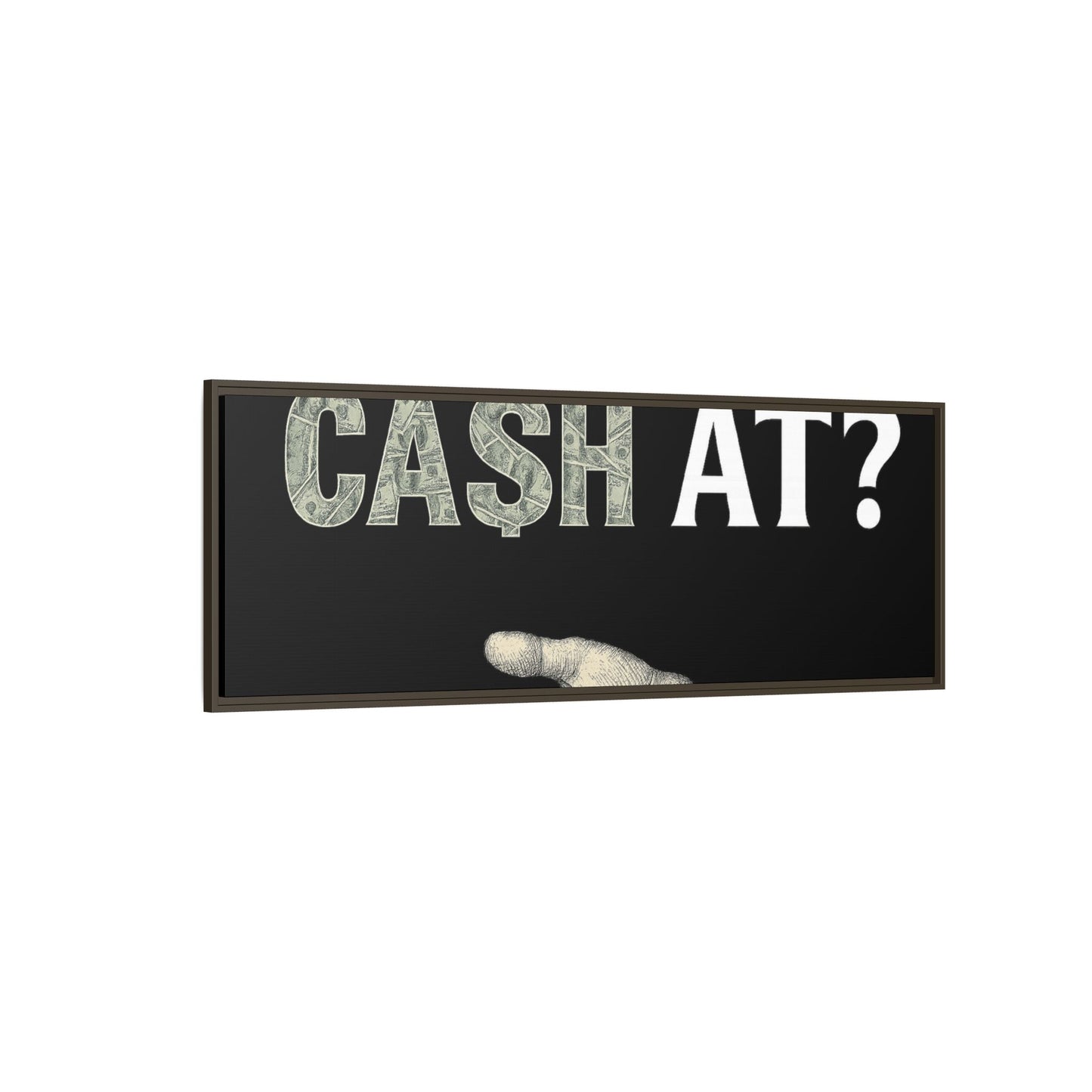 Framed Wall Art - Where My Cash At?, Money Decor, Funny Home Accent, Gift for Friends, Financial Humor