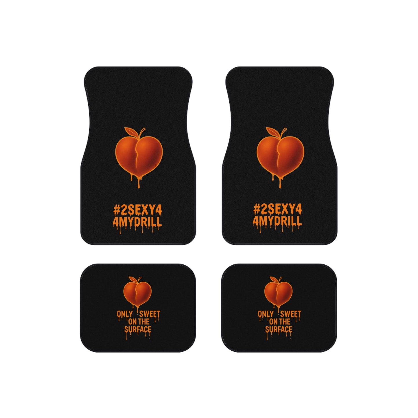 Car Mats with Fun Heart Design, Stylish Auto Interior Accessories, Gift for Car Enthusiasts, Holiday Decor for Cars, Unique Car Gifts