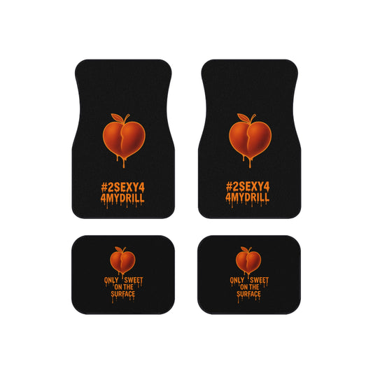 Car Mats with Fun Heart Design, Stylish Auto Interior Accessories, Gift for Car Enthusiasts, Holiday Decor for Cars, Unique Car Gifts