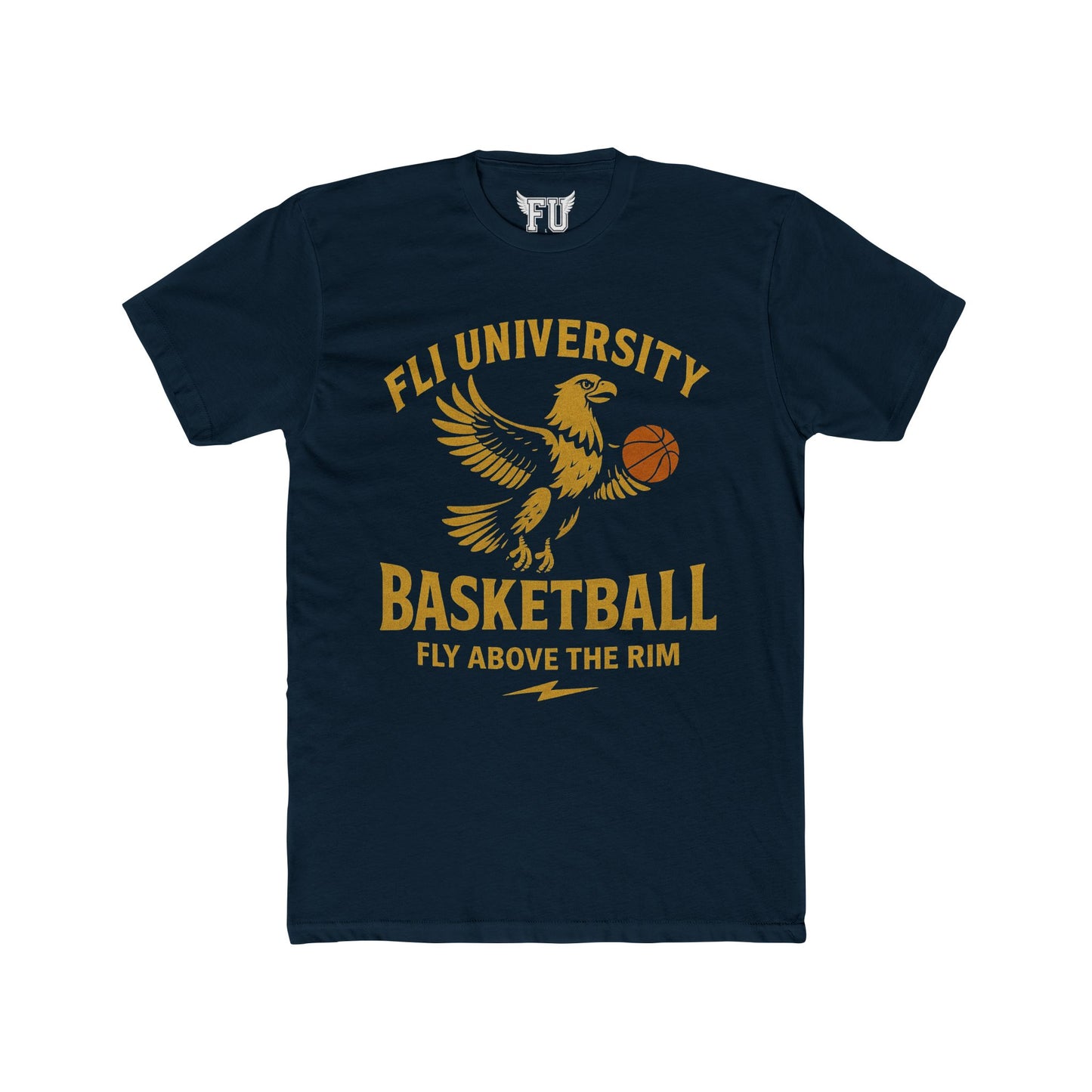 FLI University Basketball “Above the Rim” Tee – Black or Navy