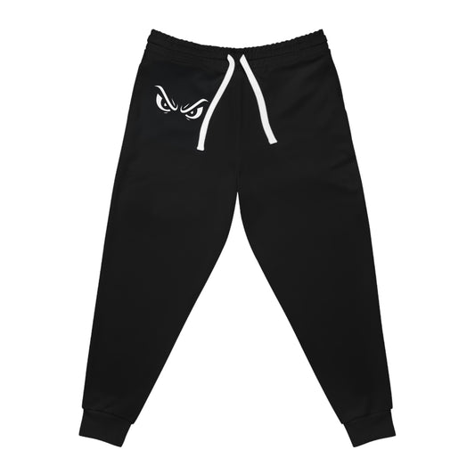 Menacing Eyes Black Joggers – Minimalist Focus Edition