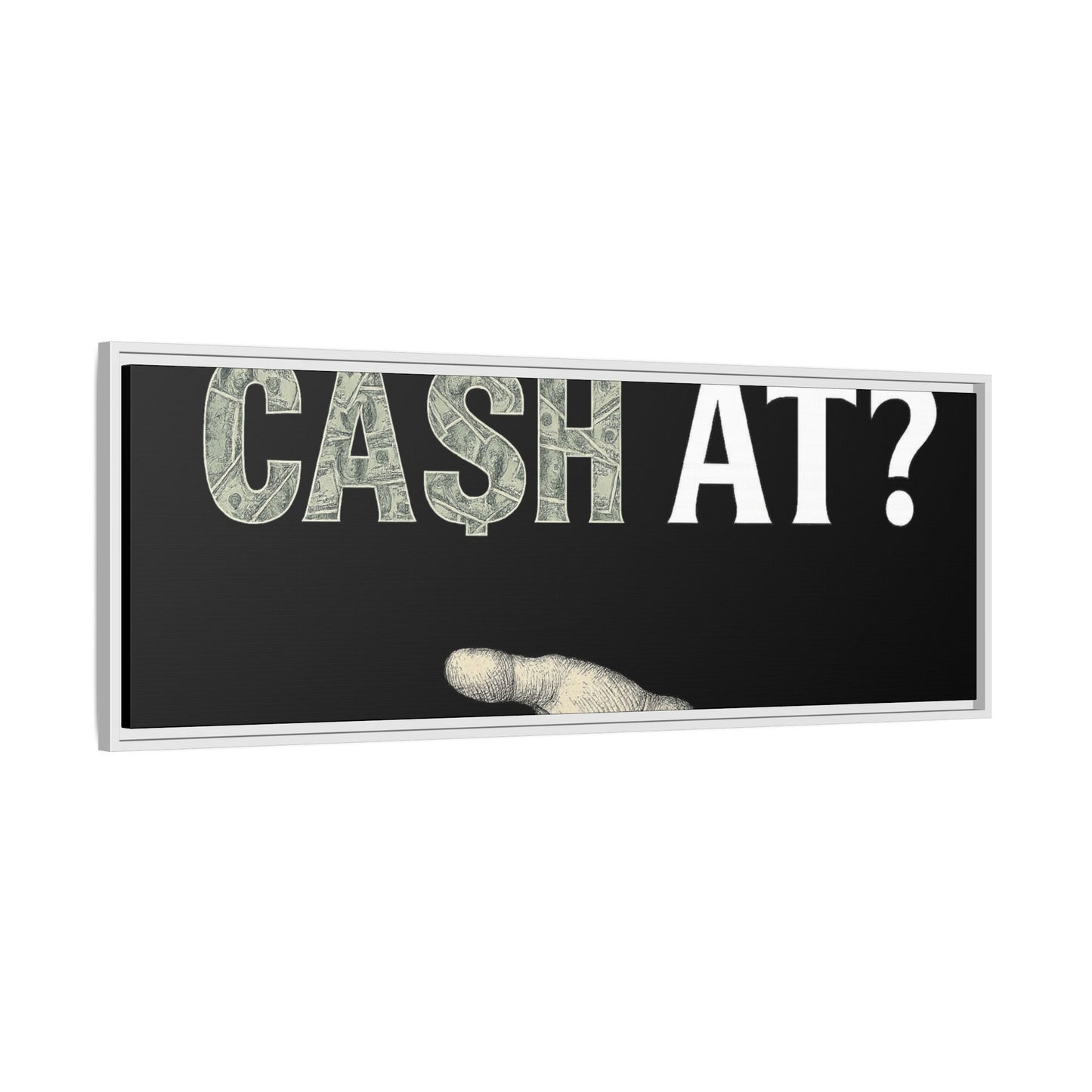 Framed Wall Art - Where My Cash At?, Money Decor, Funny Home Accent, Gift for Friends, Financial Humor
