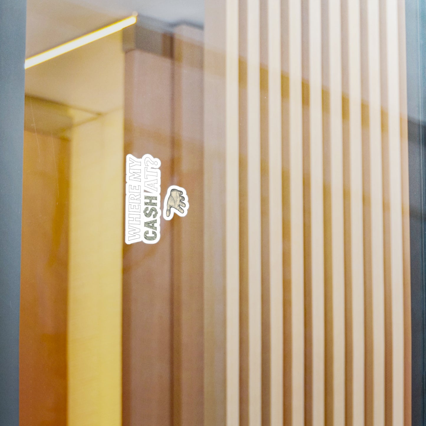 Funny Vinyl Decals for Home Decor, Where My Cash At Stickers for Laptops, Cars, Water Bottles, Gifts, Holiday Decor