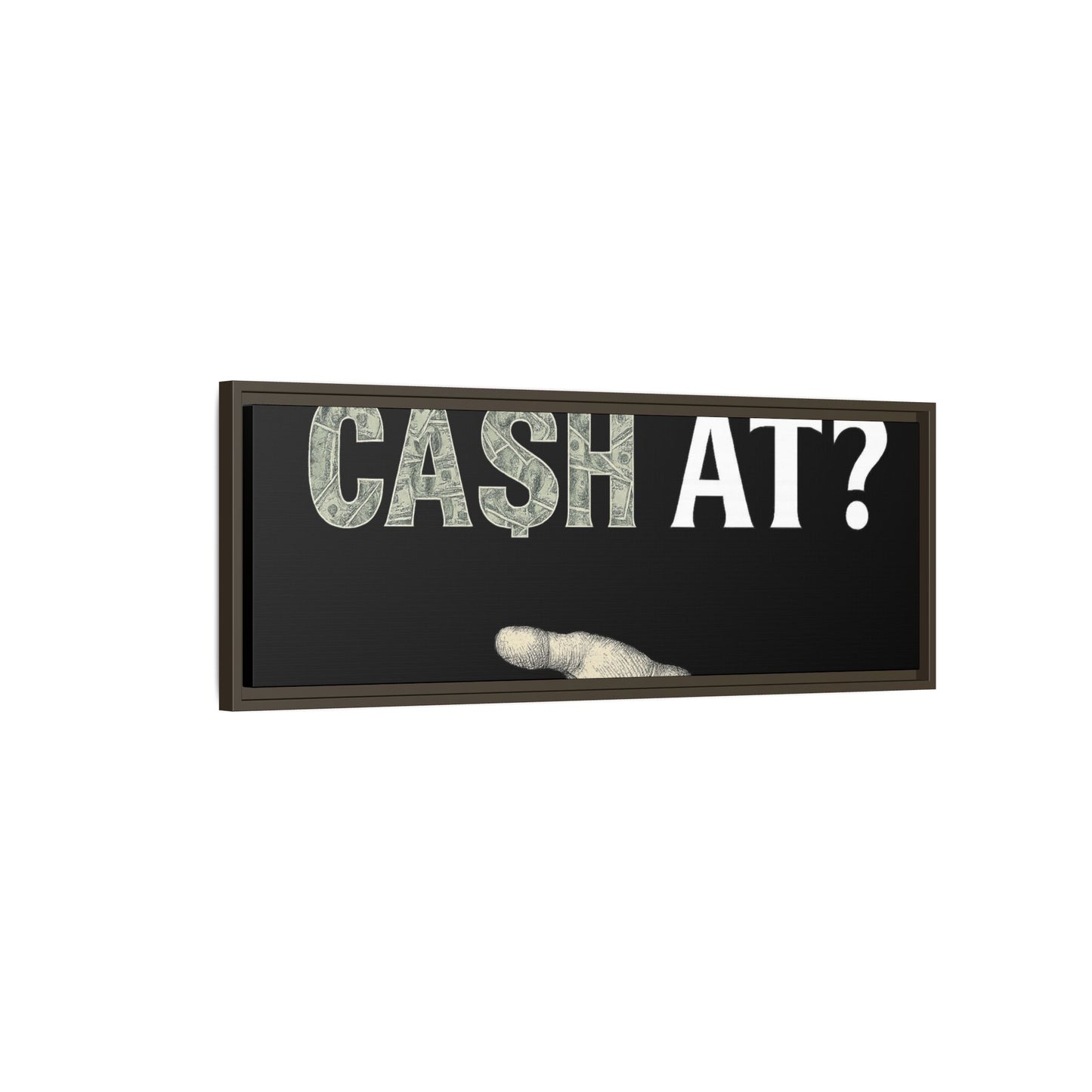 Framed Wall Art - Where My Cash At?, Money Decor, Funny Home Accent, Gift for Friends, Financial Humor
