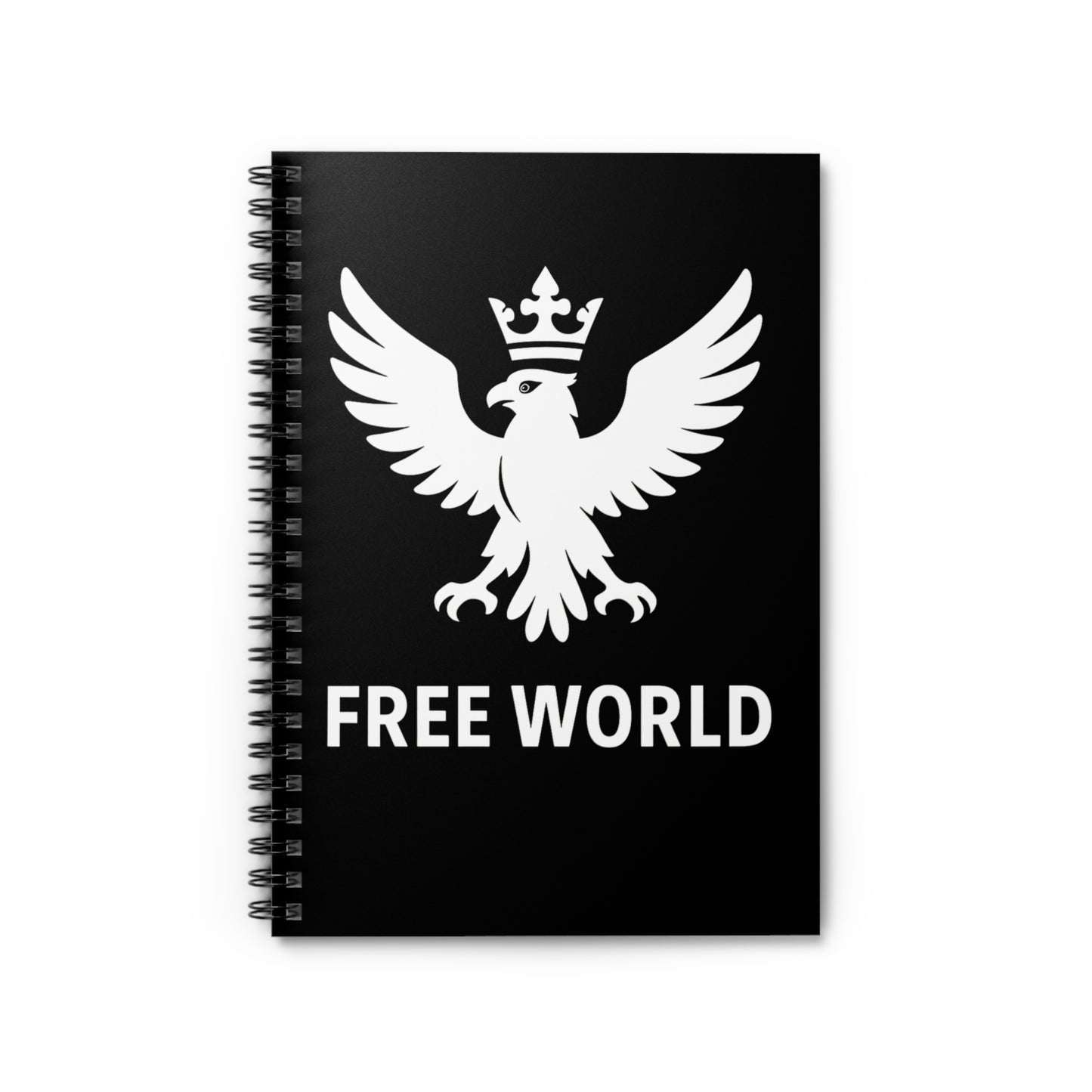 “Free World”  Spiral Notebook - Perfect for Entrepreneurs, Motivational Journal, Business Planner, Gift for Dreamers, Note-taking Essential
