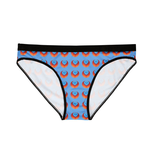 Blue Heart Peach Vibrant Women's Underwear