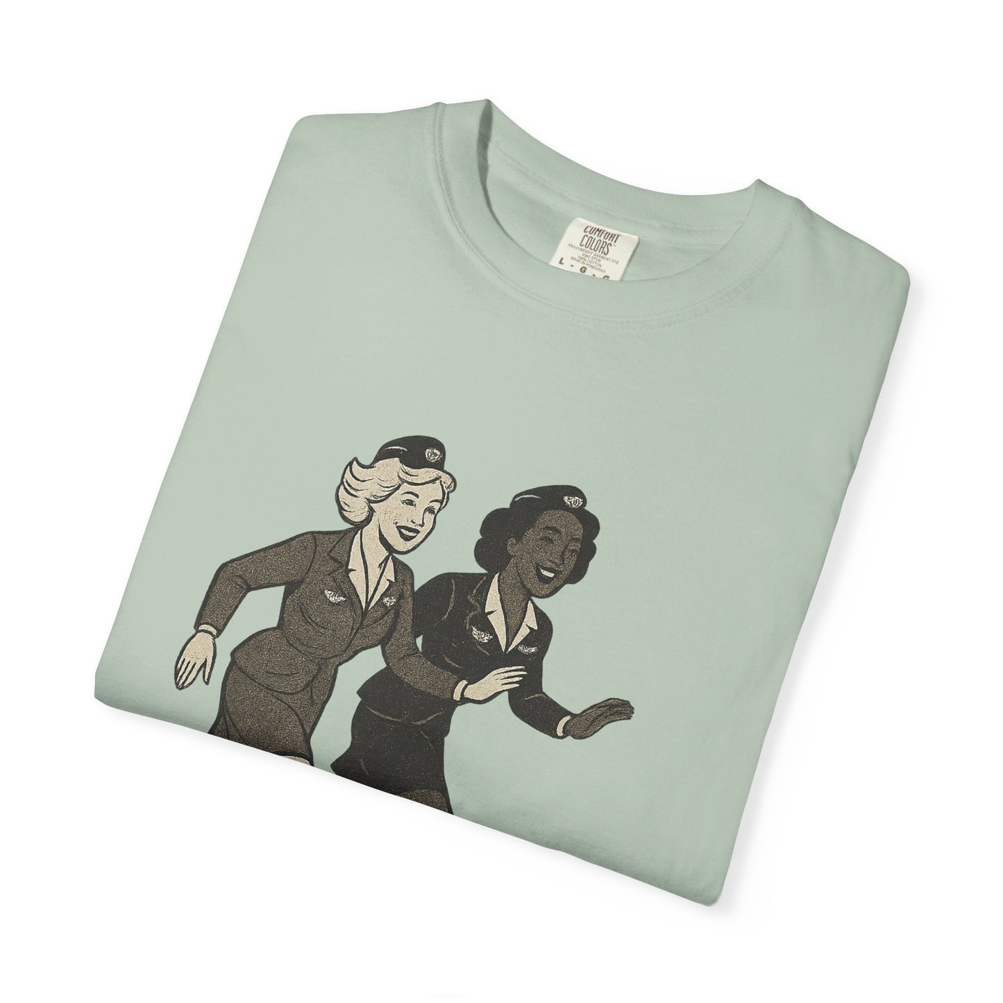 Flights Every Week – Vintage Stewardess Graphic Tee (Comfort Colors 1717)