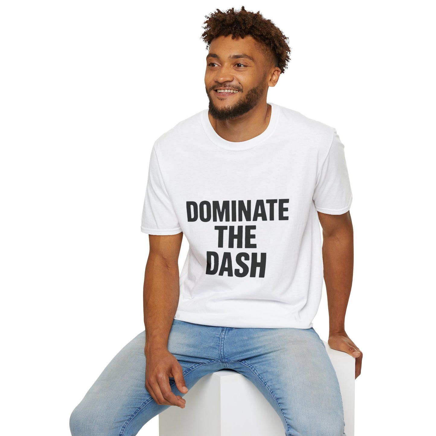Dominate The Dash – Unisex Softstyle Motivational Tee