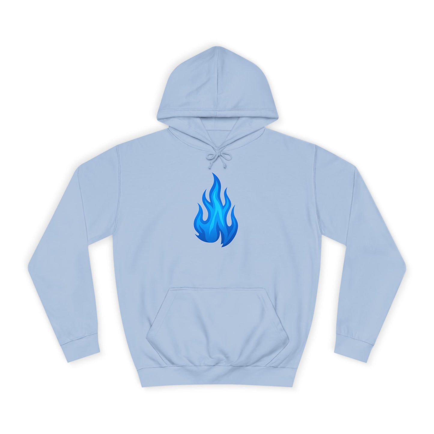Blue Flame Emoji Hoodie – Bold Color Edition