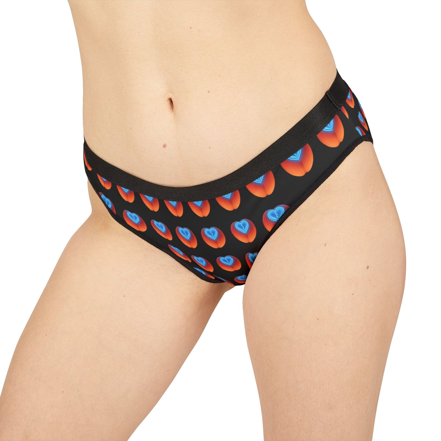 Black Peach Heart Women's Underwear