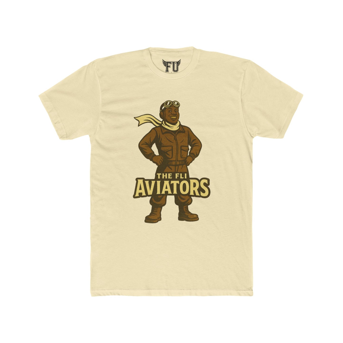 Fli University Aviators Mascot Tee – Retro Bomber Design