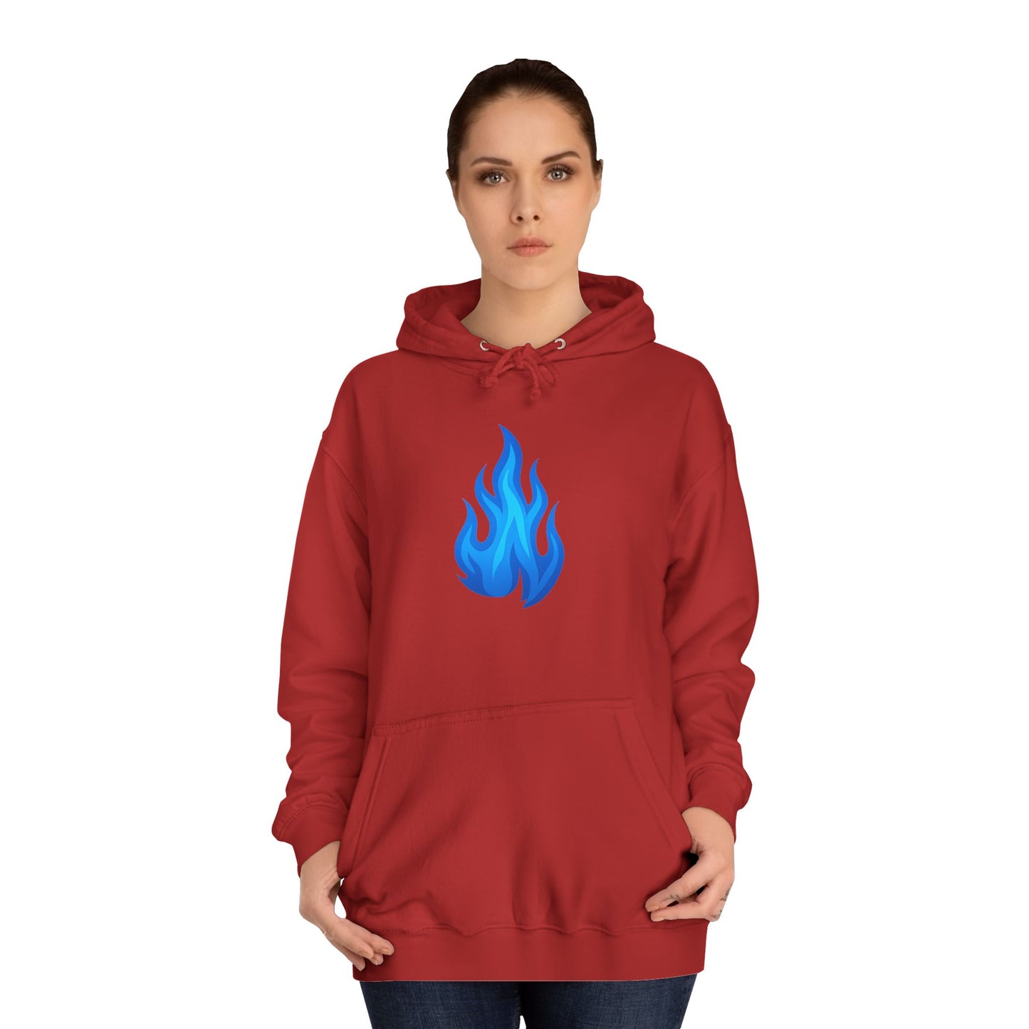 Blue Flame Emoji Hoodie – Bold Color Edition