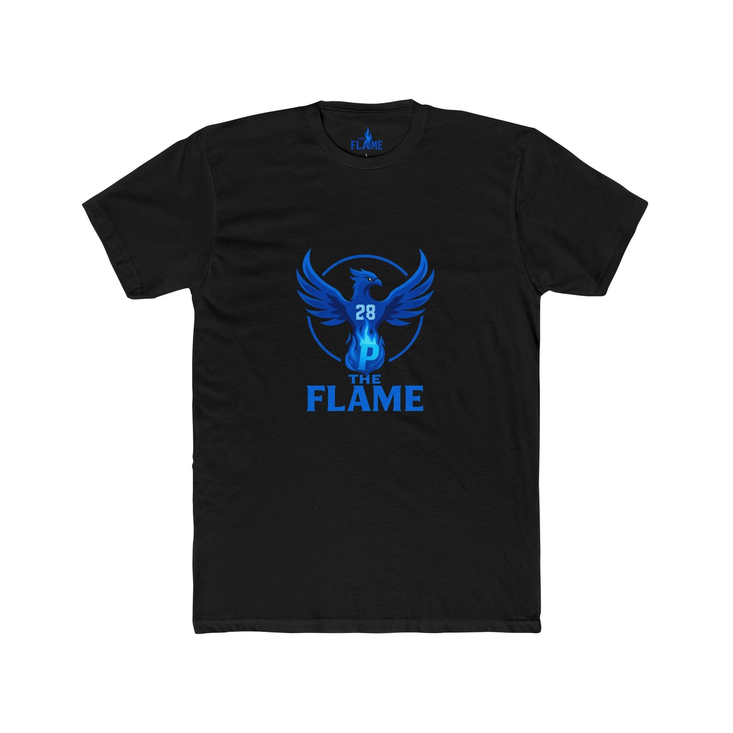 Blue Phoenix Flame Bird #28 Unisex Cotton Tee | Bold Athletic Graphic