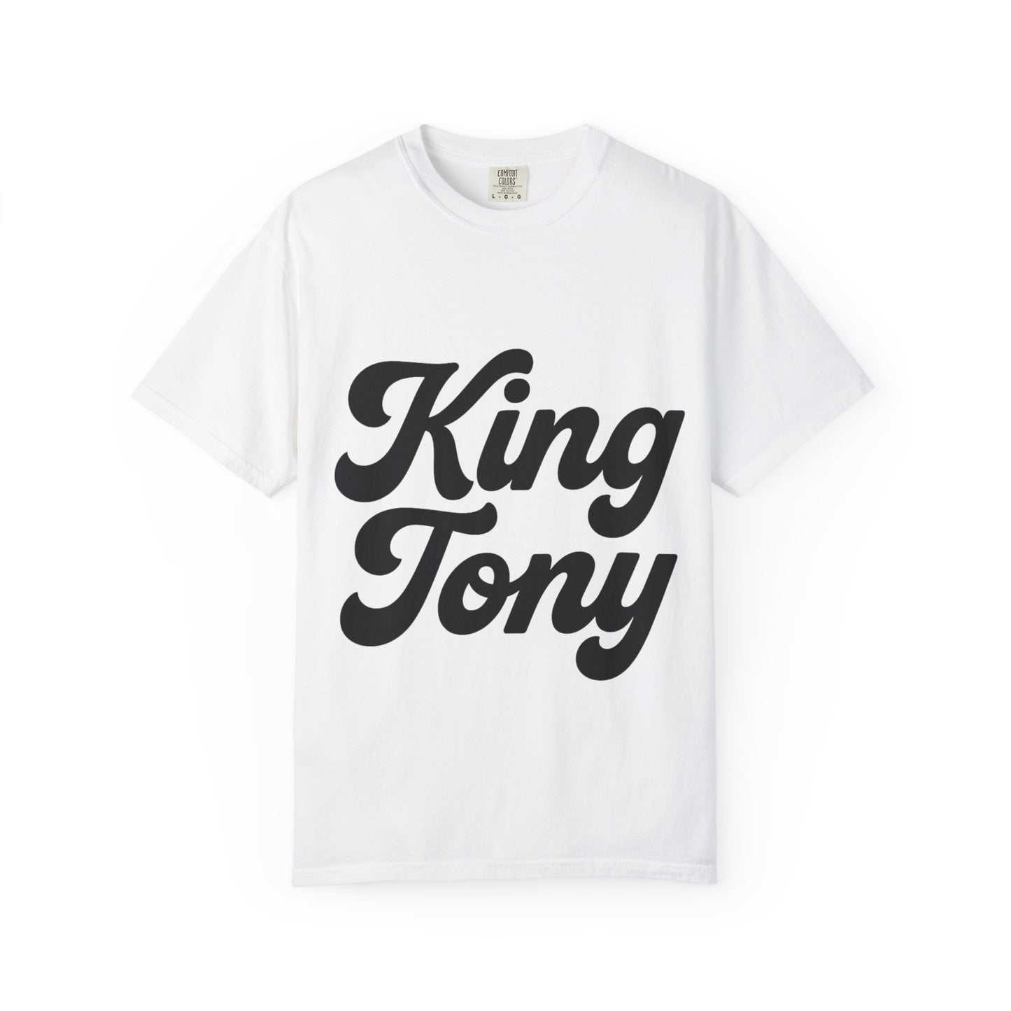 King Tony Script Logo T-Shirt – Unisex Streetwear Tee (White, Black, Mustard, Wine, Navy, Red)