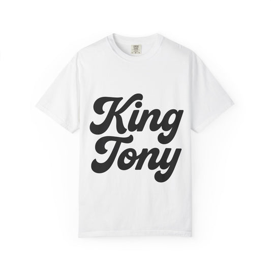 King Tony Script Logo T-Shirt – Unisex Streetwear Tee (White, Black, Mustard, Wine, Navy, Red)