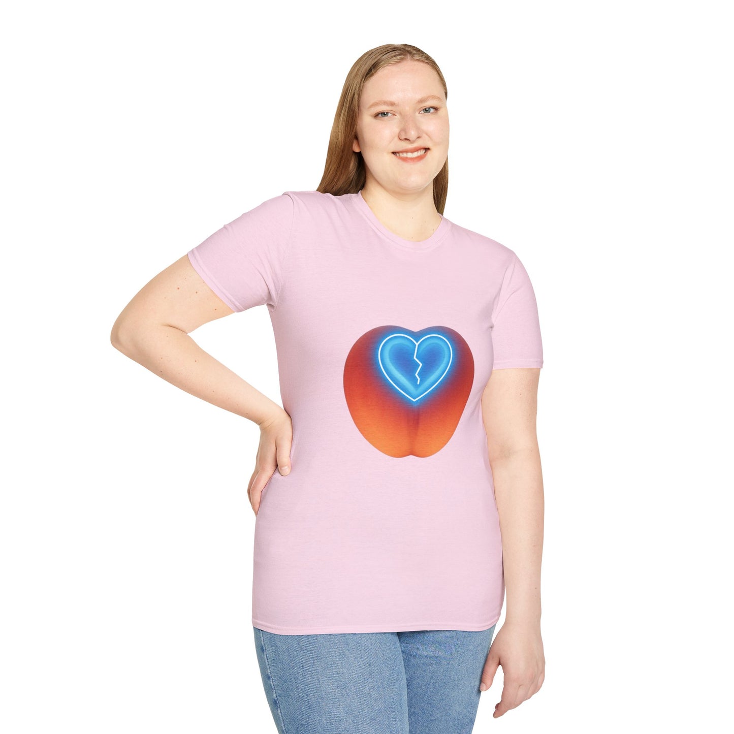 🍑 Peach Broken Heart Logo T-Shirt