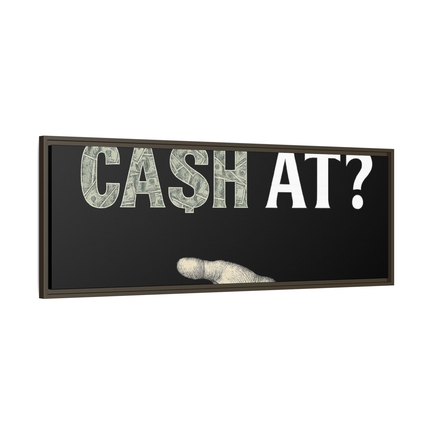 Framed Wall Art - Where My Cash At?, Money Decor, Funny Home Accent, Gift for Friends, Financial Humor
