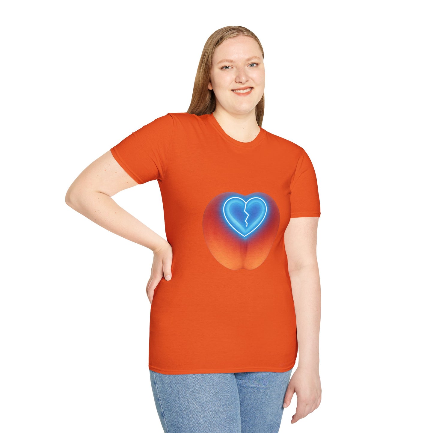 🍑 Peach Broken Heart Logo T-Shirt