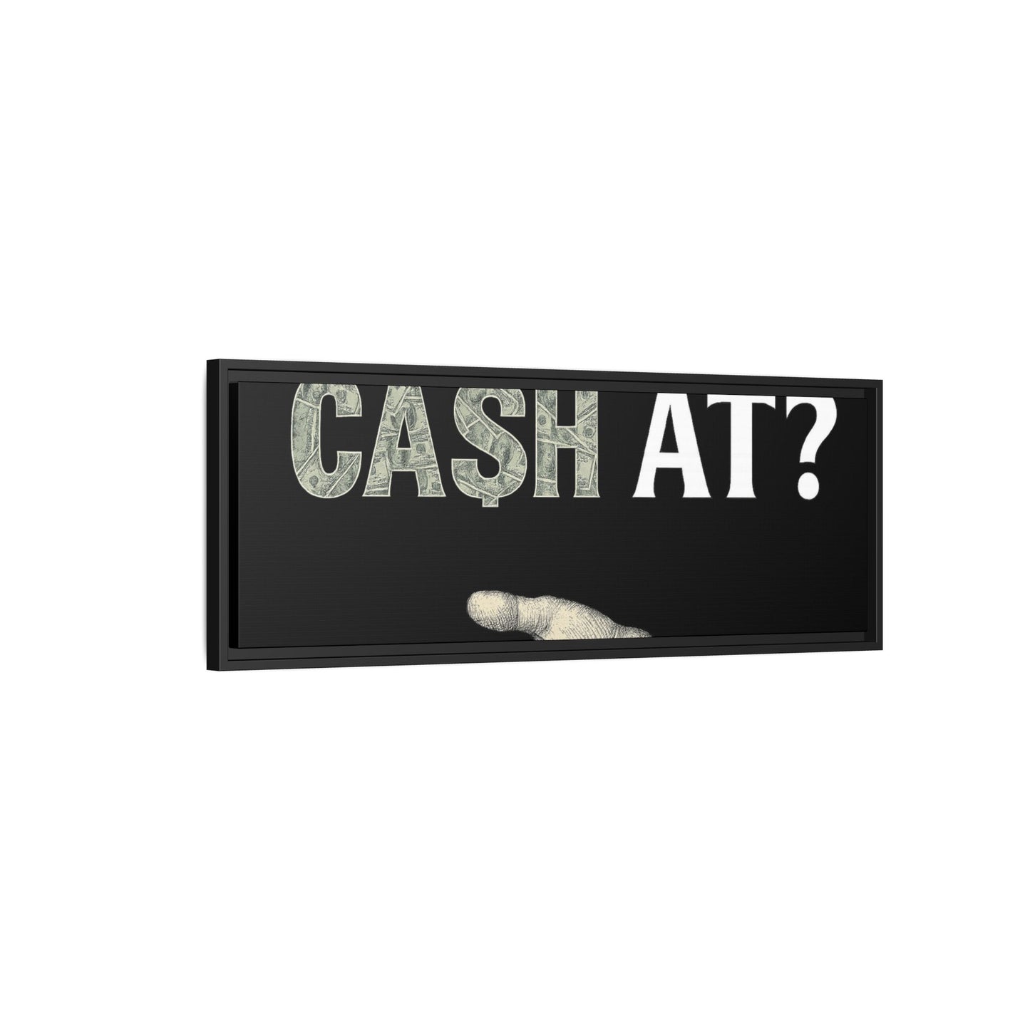 Framed Wall Art - Where My Cash At?, Money Decor, Funny Home Accent, Gift for Friends, Financial Humor