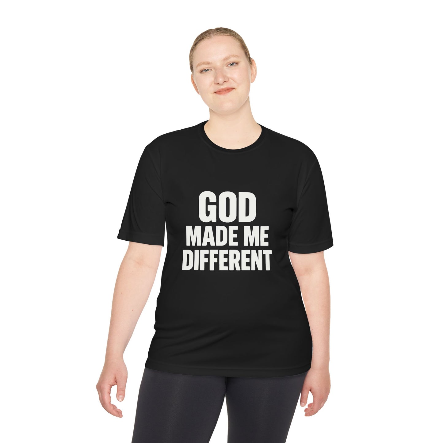 God Made Me Different – Moisture-Wicking Performance Tee
