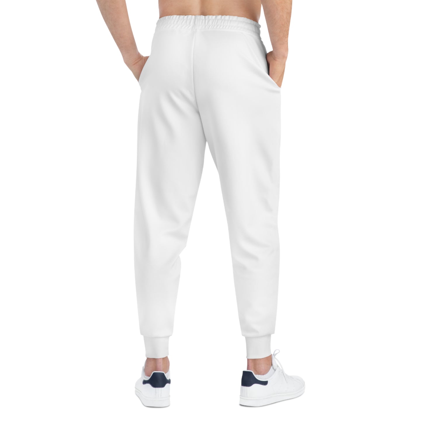 Menacing Eyes White Joggers – Performance Edition