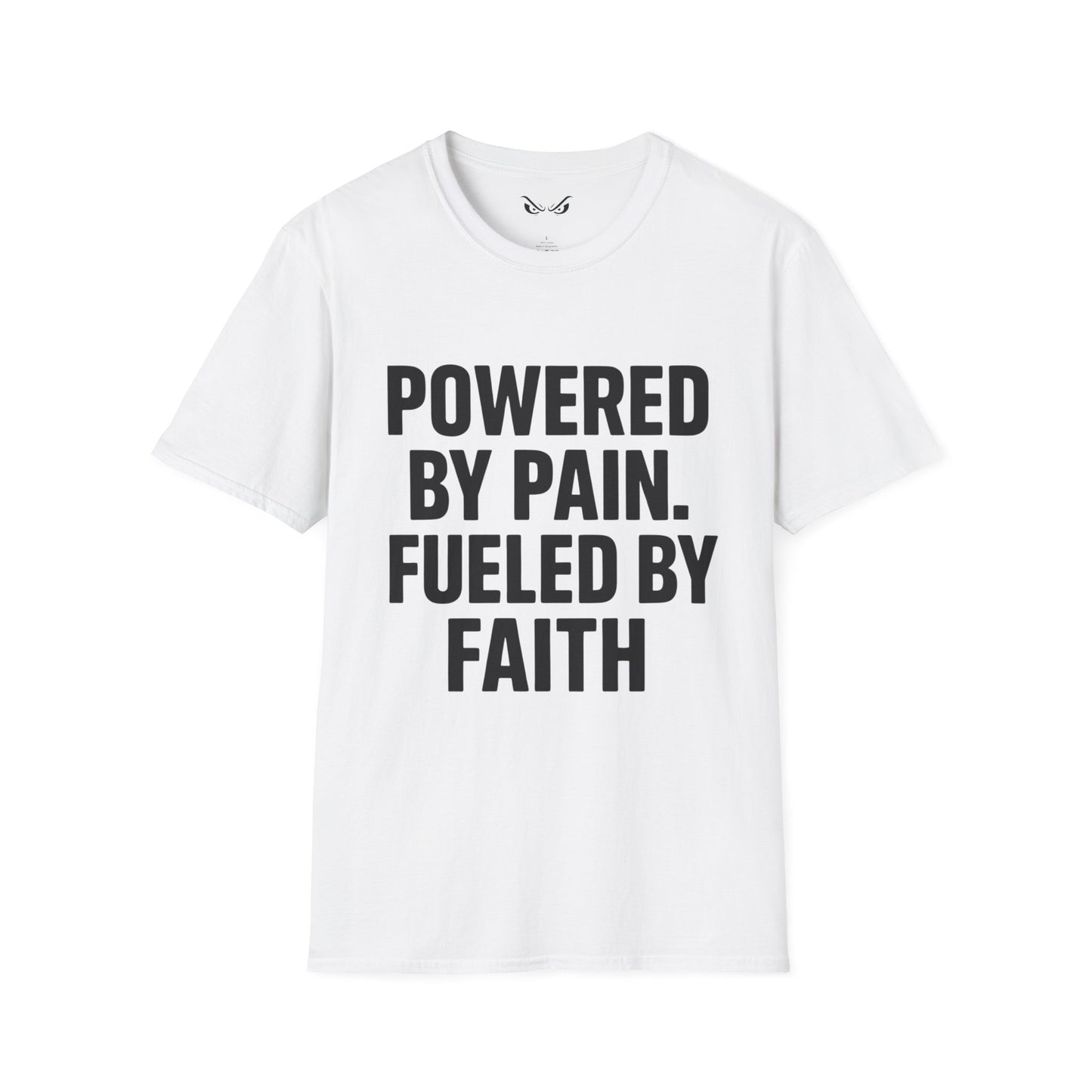 Powered by Pain, Fueled by Faith – Unisex Softstyle T-Shirt